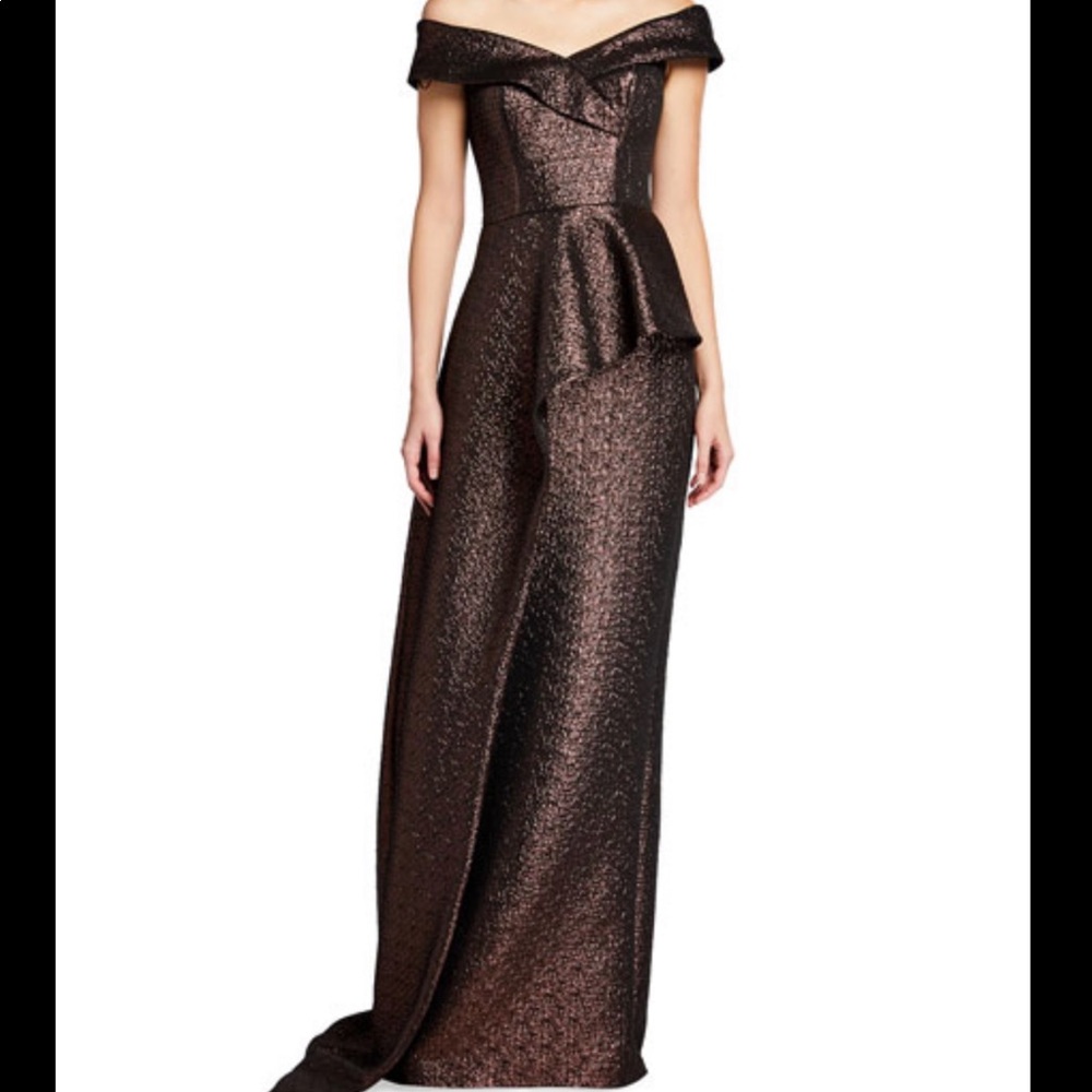 Rickie Freeman For Teri Jon Bronze Dress, Size 4 NWT